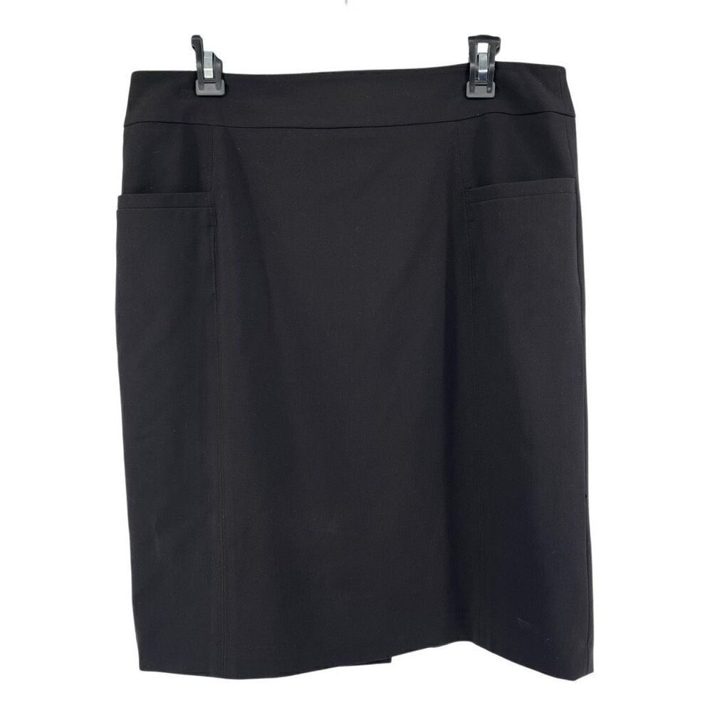Apostrophe Essentials Women’s Black Side Pocket Straight Skirt Size 12